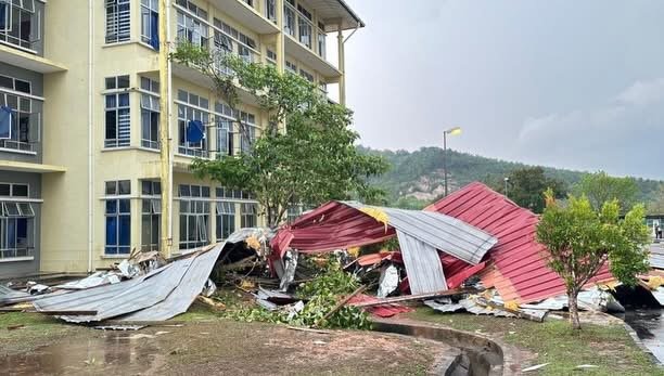 Tiga Daerah Terjejas Teruk Akibat Ribut, MRSM Pendang Antara yang Terkena