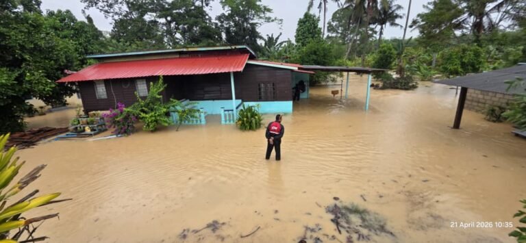 Hujan Lebat di Tampin, 14 Rumah Terjejas Akibat Banjir