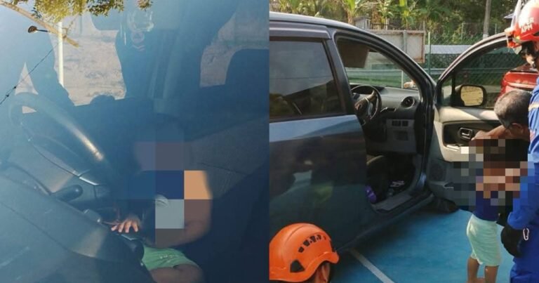 Kanak-Kanak 2 Tahun Diselamatkan Dari Kereta Terperangkap