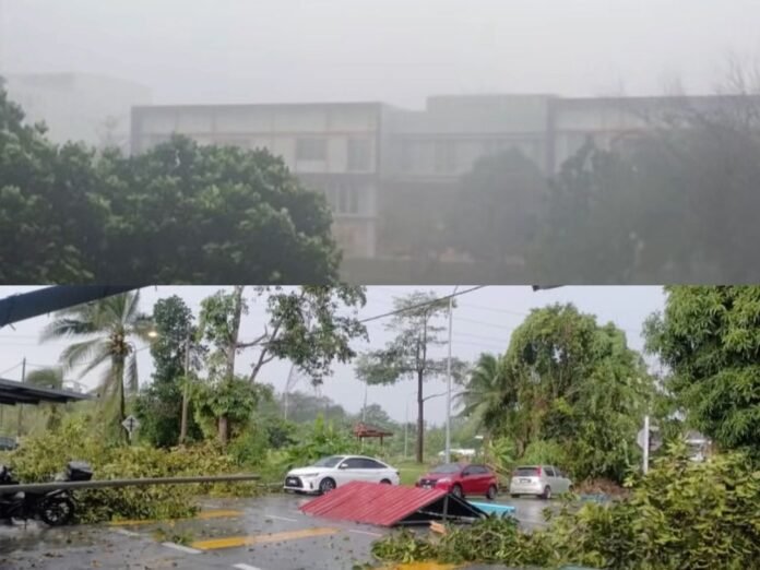 Ribut Microburst Melanda Seremban, Bumbung Rumah Terbang