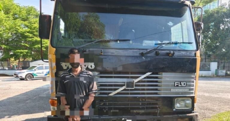Pemandu Lori Ditahan Kerana Memandu Dalam Keadaan Mabuk