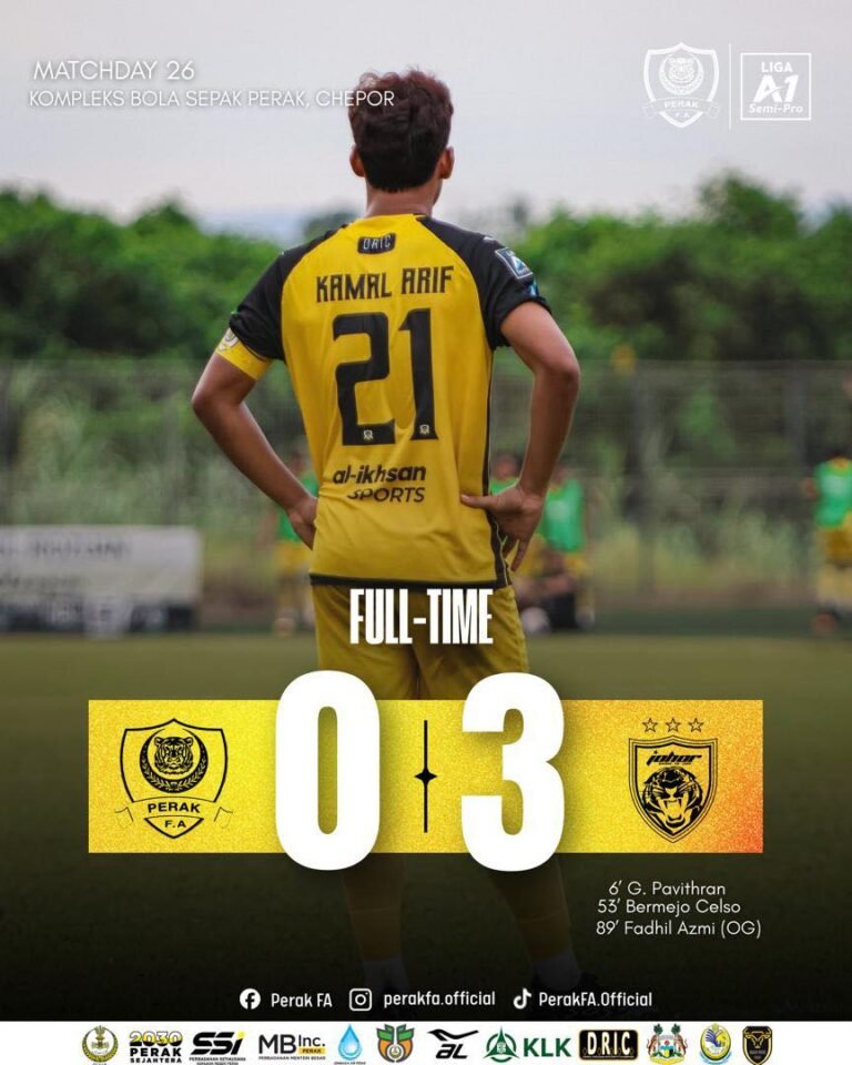JDT II Raih Puncak Liga A1 Semipro selepas Menewaskan Perak FA