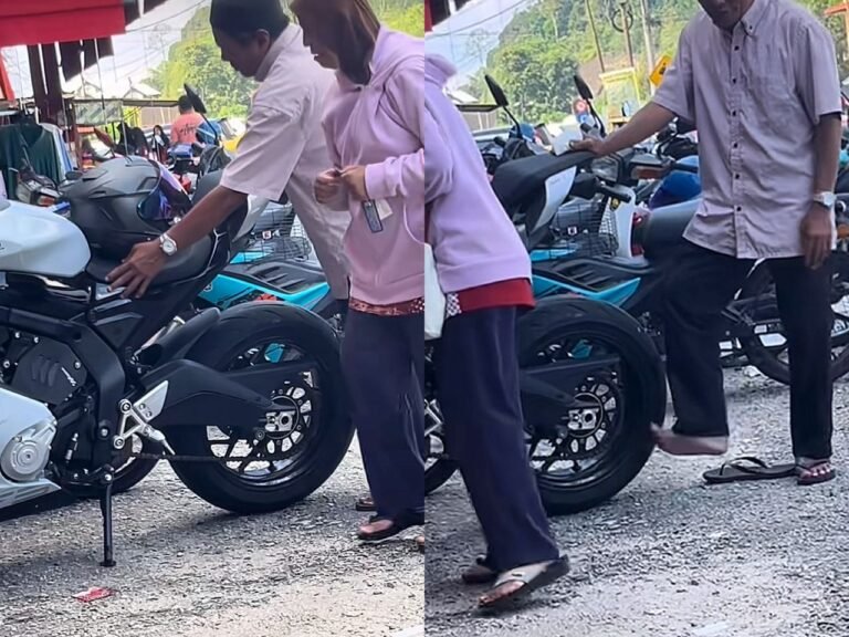 Warga Emas Cacat Penglihatan Teruja Sentuh Superbike